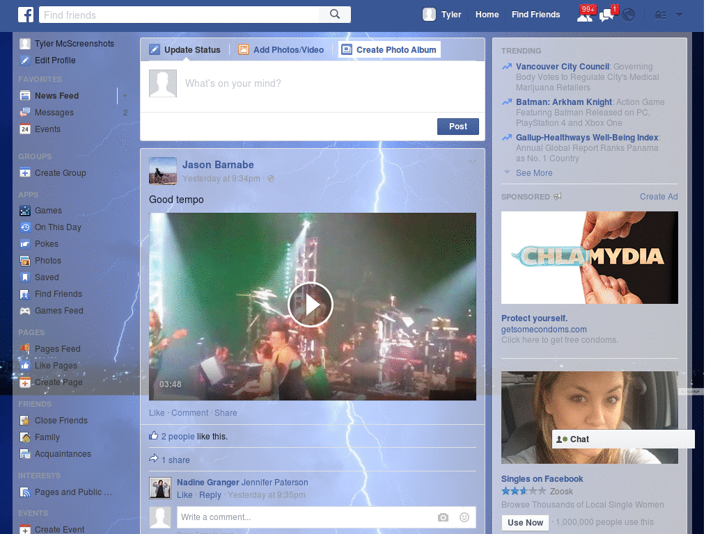 Wallpapers para Facebook - Rayos de Tormenta - 85