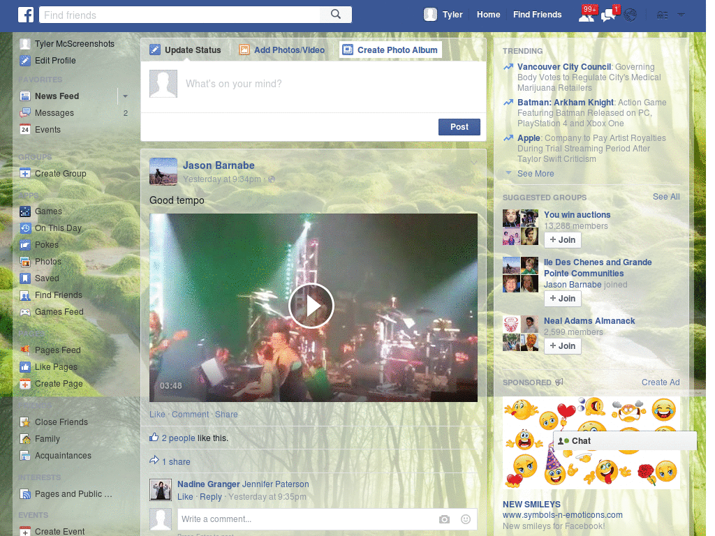 Wallpapers para Facebook - Bosque Verde - 75