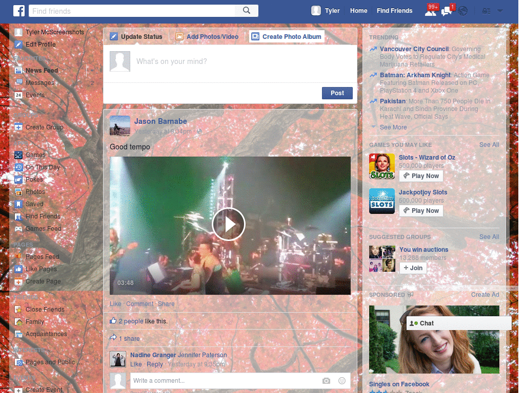 Wallpapers para Facebook - Arbol Rojo - 93