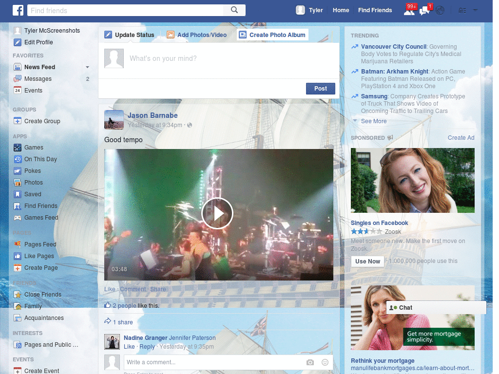 Wallpapers para Facebook - Barco - 13