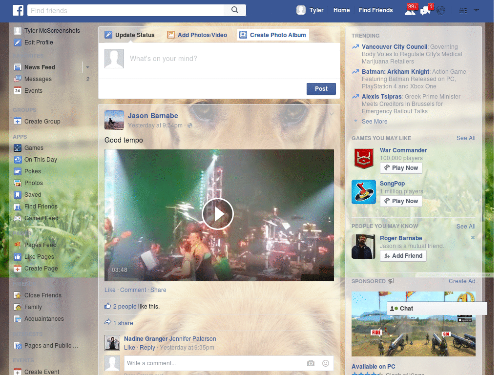 Wallpapers para Facebook - Perro jugando - 97