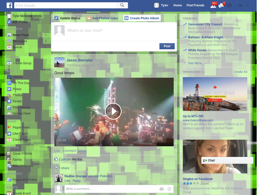 Wallpapers para Facebook - Cuadrados Verdes - 34