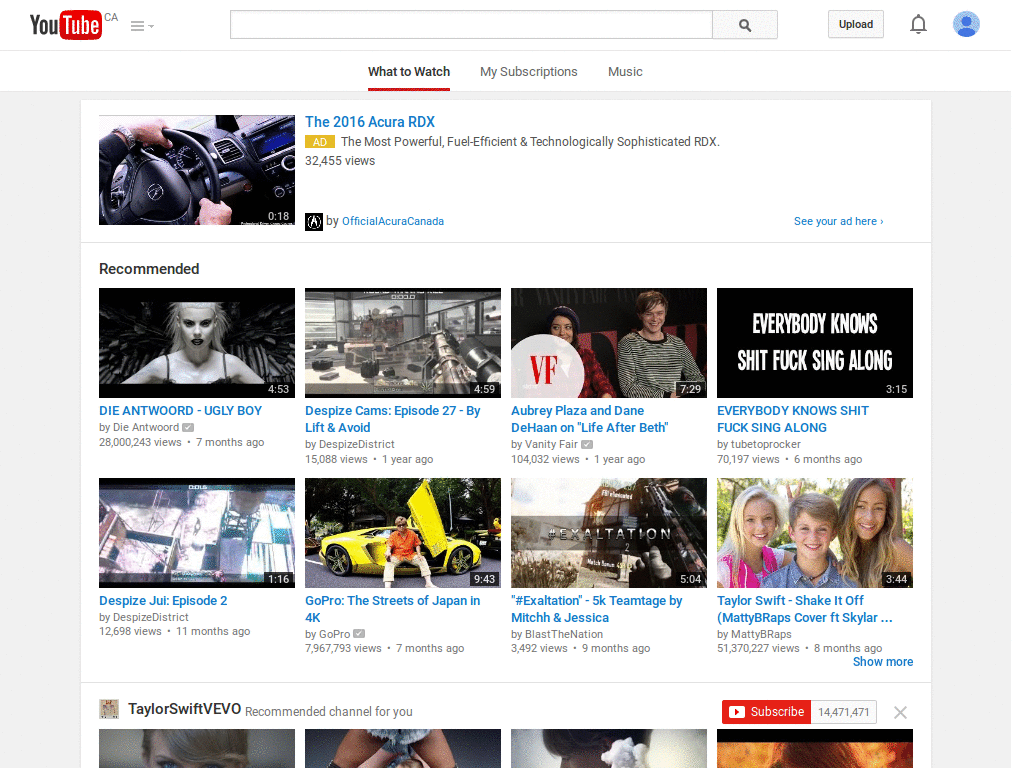 YouTube.com - Clean info to video