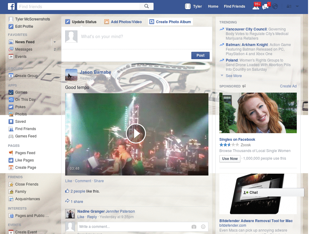 Wallpapers para Facebook - Notas musicales - 73