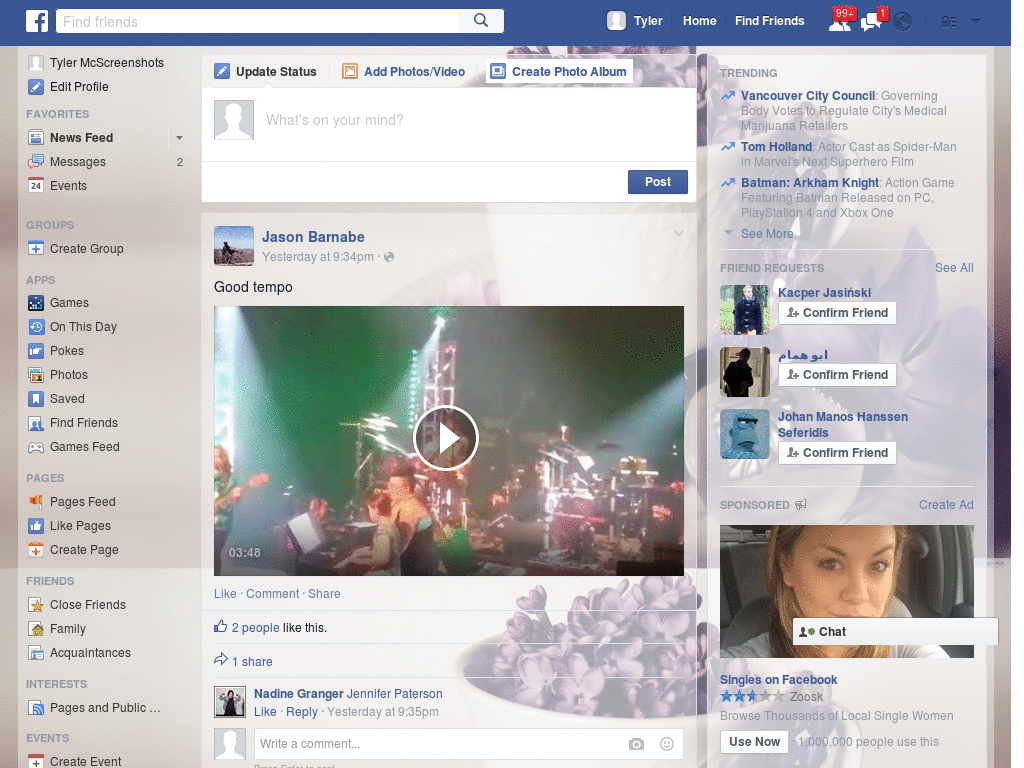 Wallpapers para Facebook - Violetas - 90