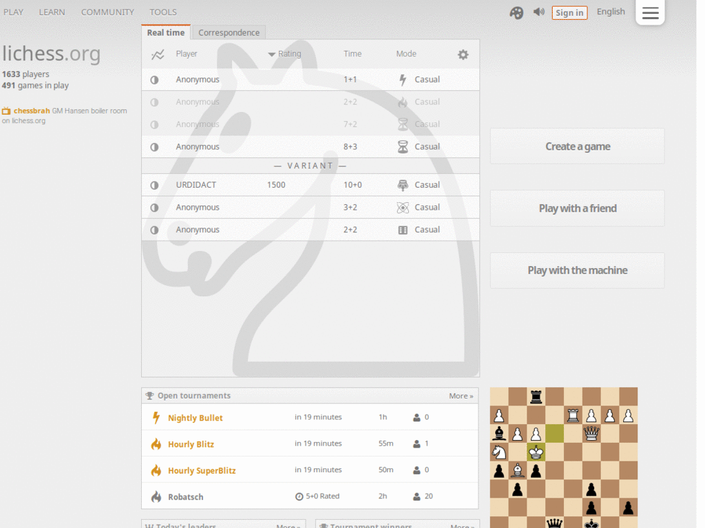 Lichess Board: Folded Paper