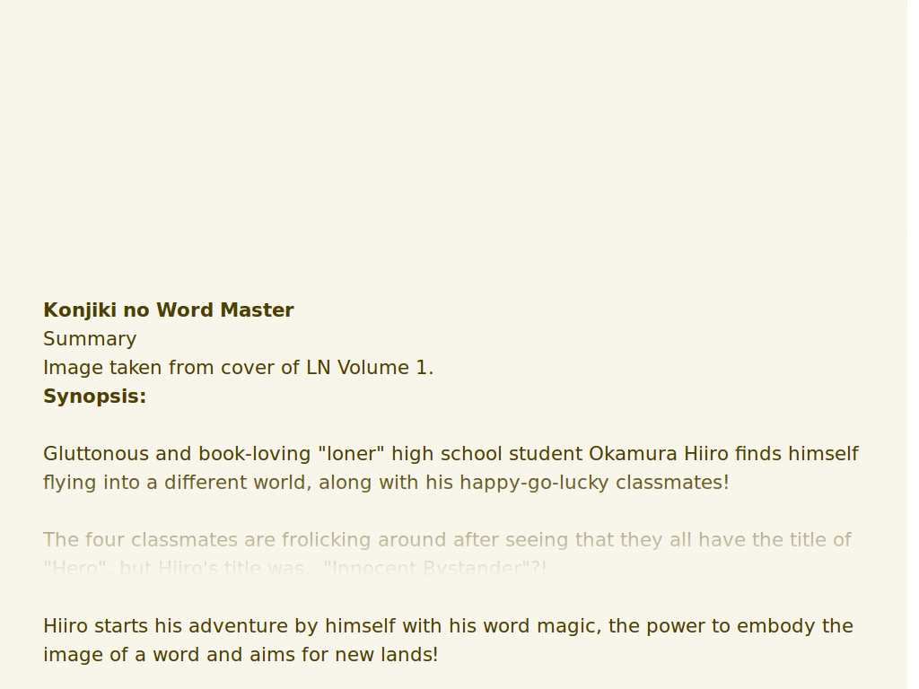 Wordmaster Read Mode