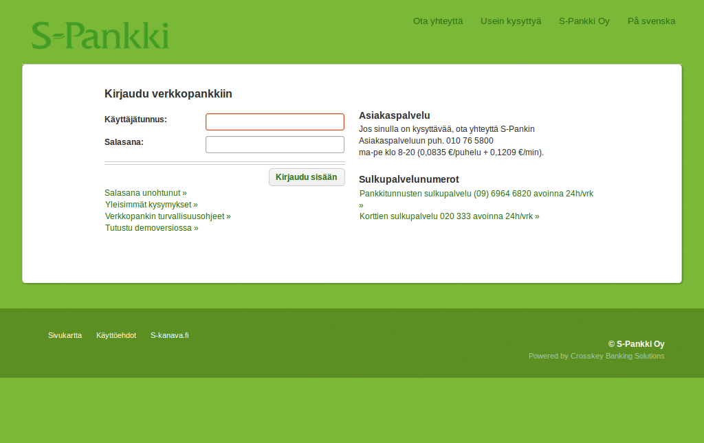 S-Pankki Verkkopankki