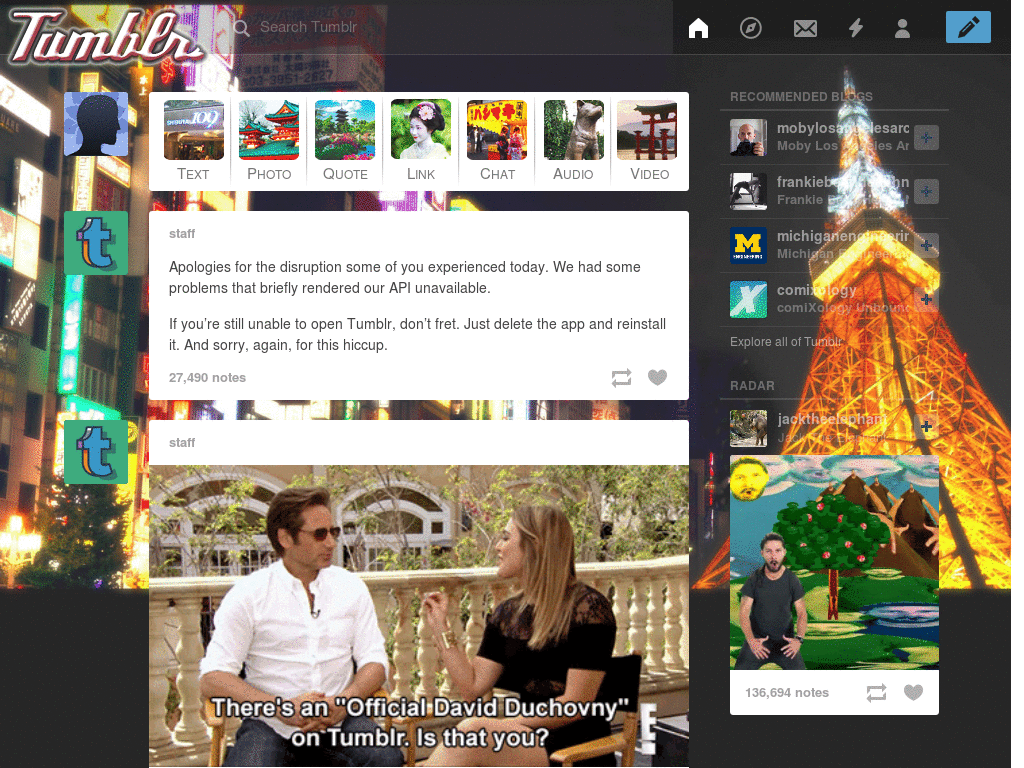 You'll find me in Tokyo [Tumblr dash theme] v1