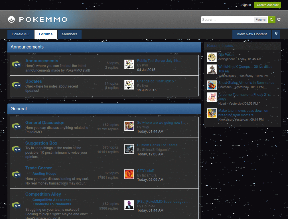 PokéMMO space-ish forum