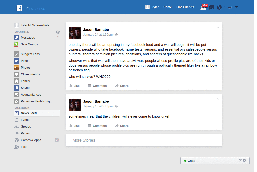 Facebook 'material design' - reader friendly