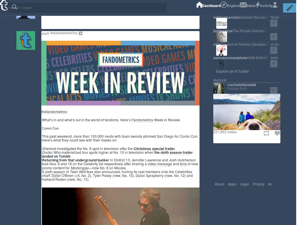 tumblr 自分用に見やすく