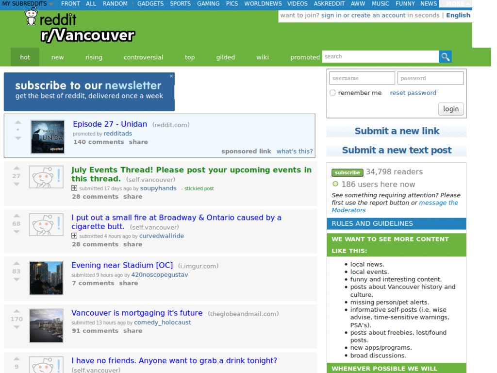 Reddit /r/Vancouver font reset