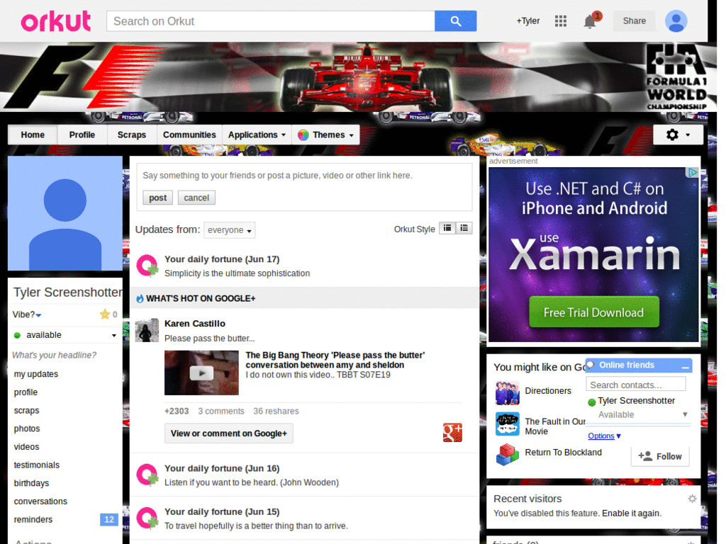 Orkut - Fórmula 1 ( by Templah.com )