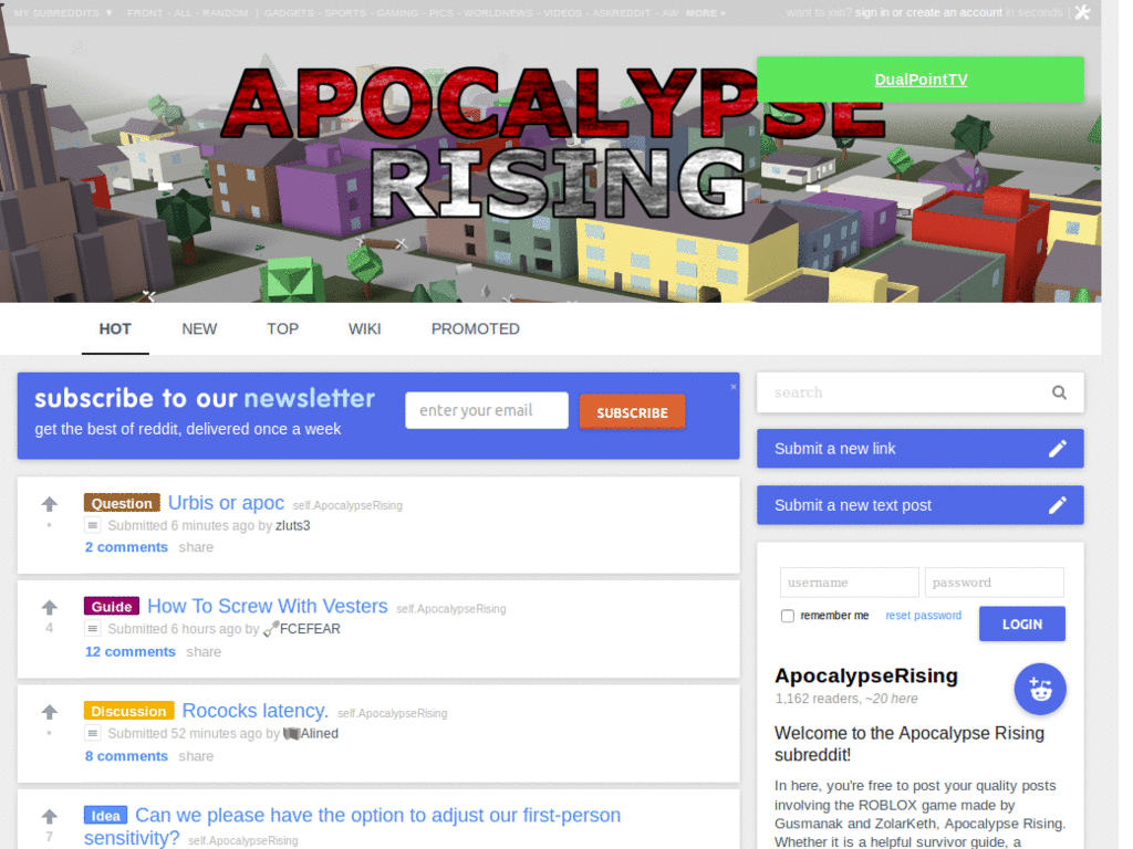 Reddit /r/ApocalypseRising Custom Flair