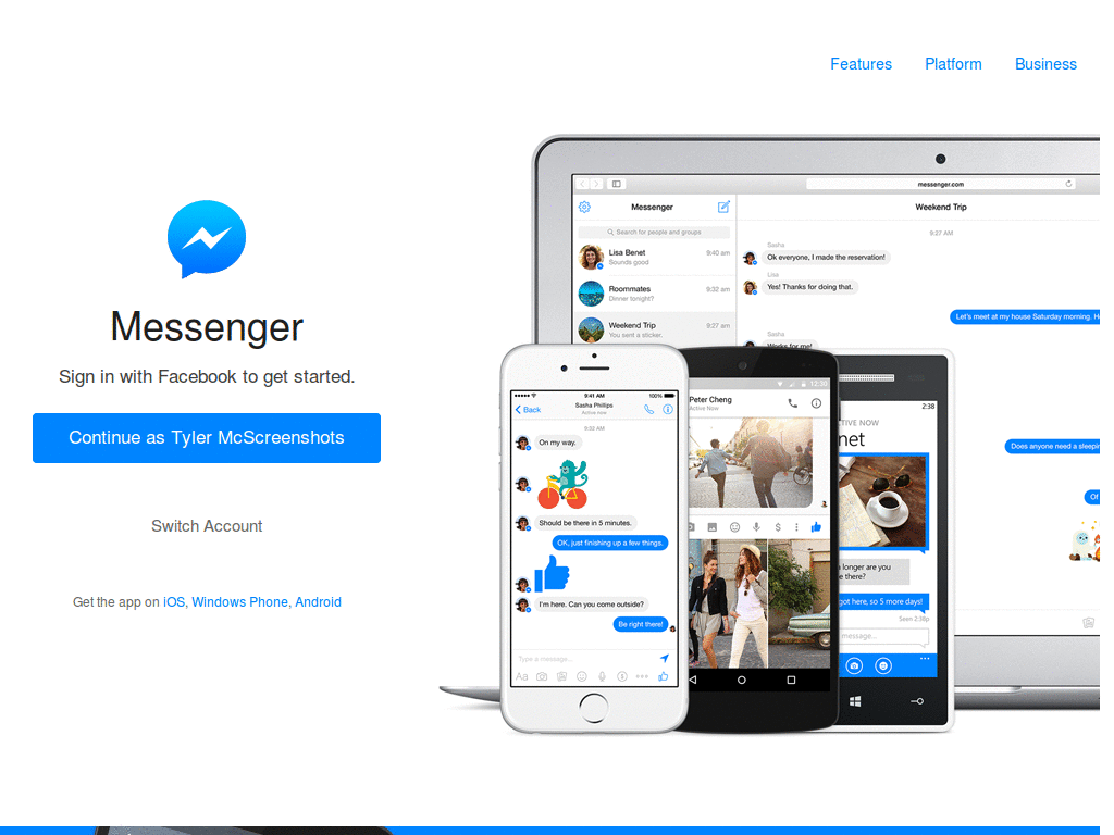 No messenger app ad