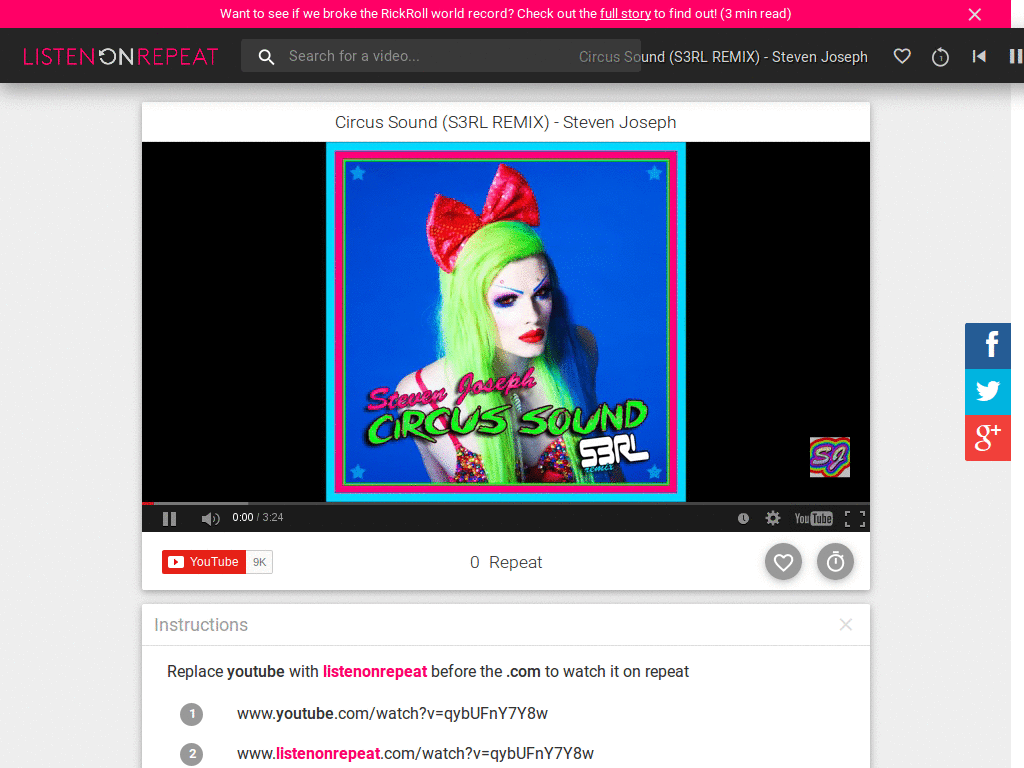 ListenOnRepeat No Ads