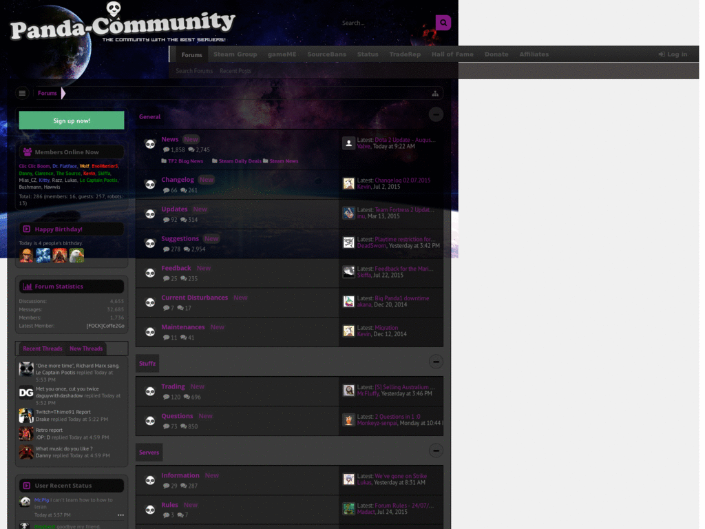 Panda-Community - Galaxy theme