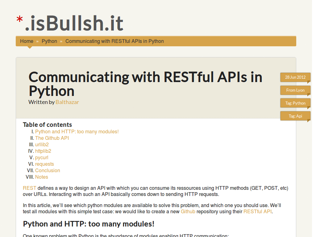 python.isbullsh.it blog better post pages