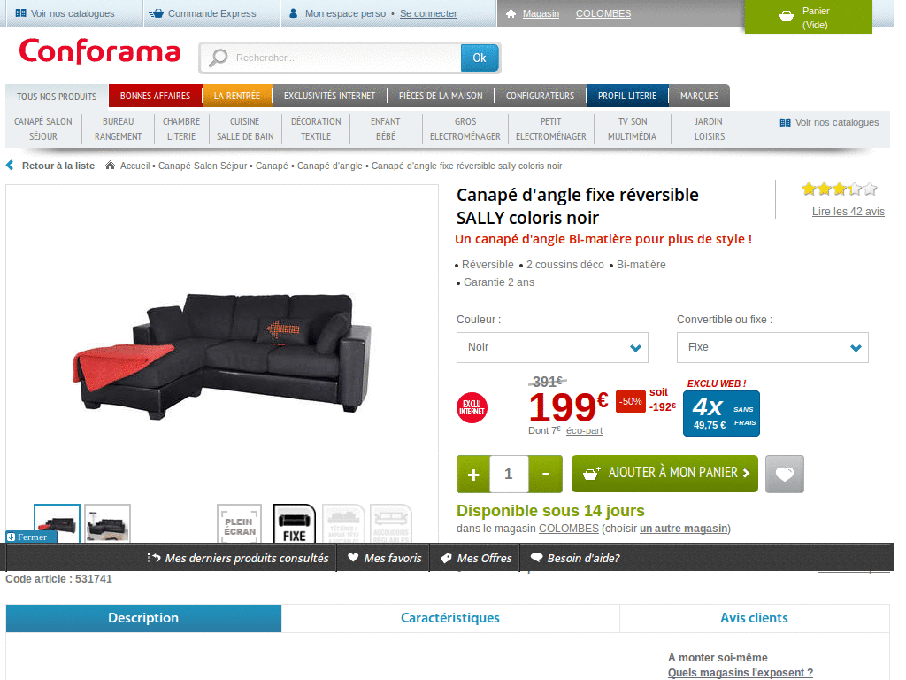 Conforama sans fioritures