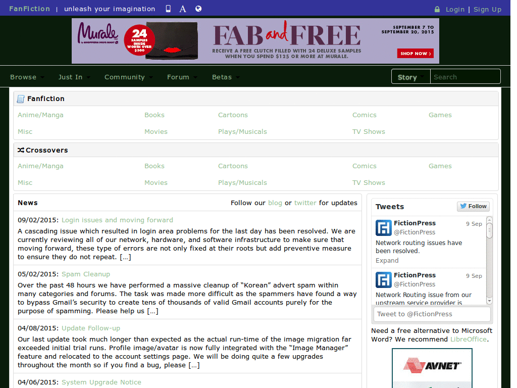 FanFiction.Net DLP Style