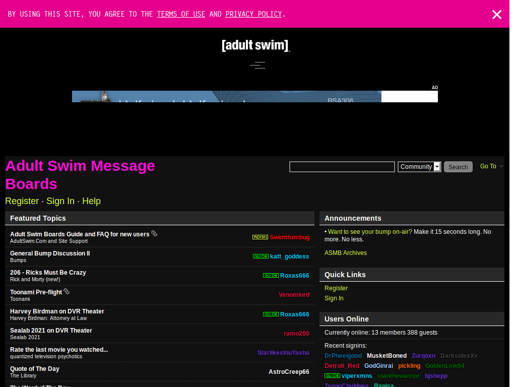 Adult Swim Black Background Again