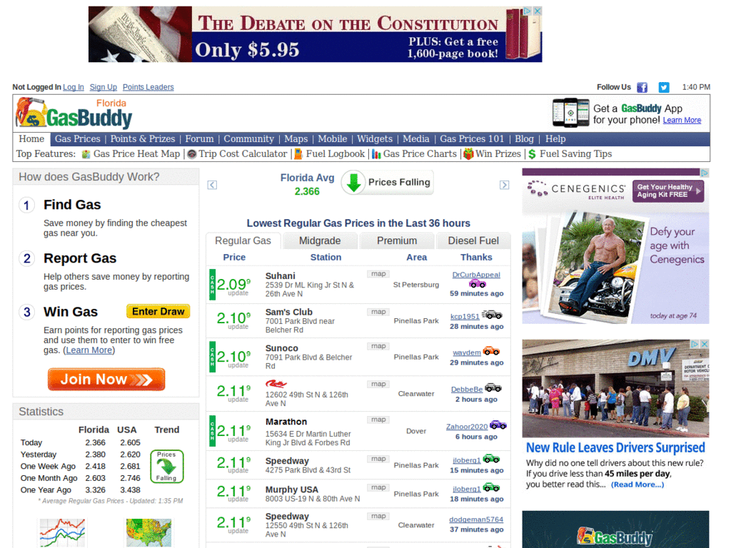 Make floridastategasprices.com honest