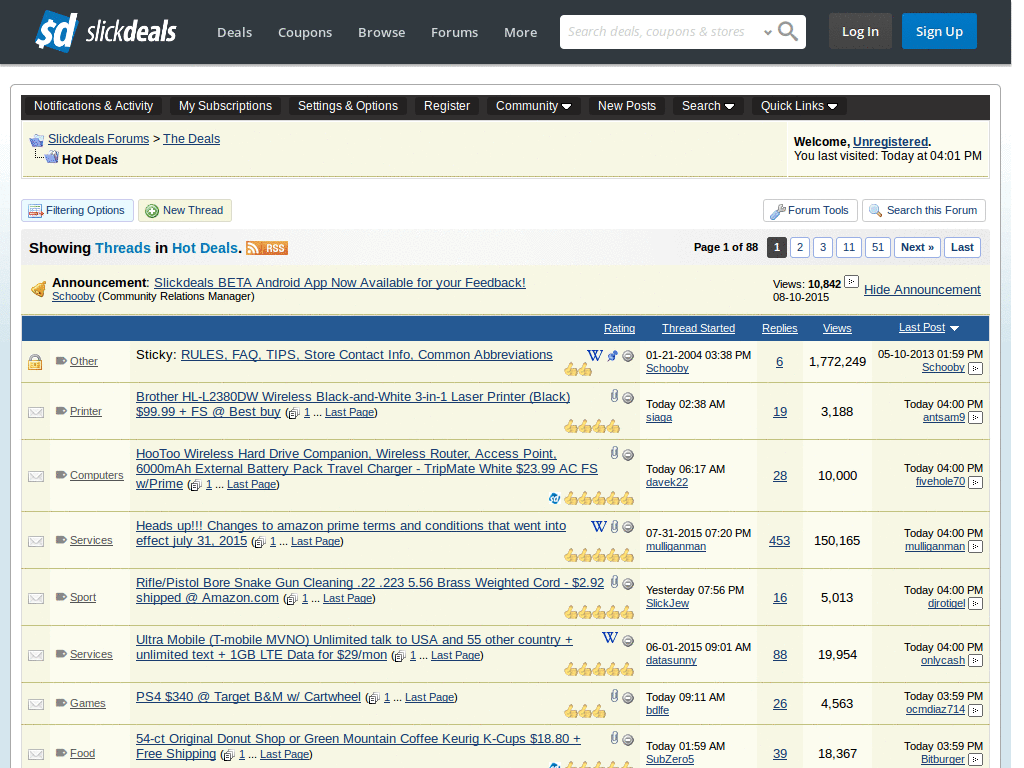 Slickdeals-Hot Deals Forum