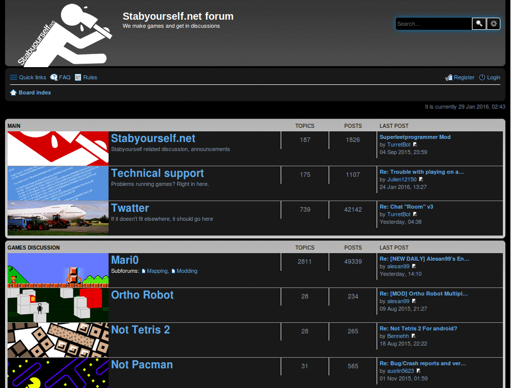 Stabyourself Forum Dark Theme