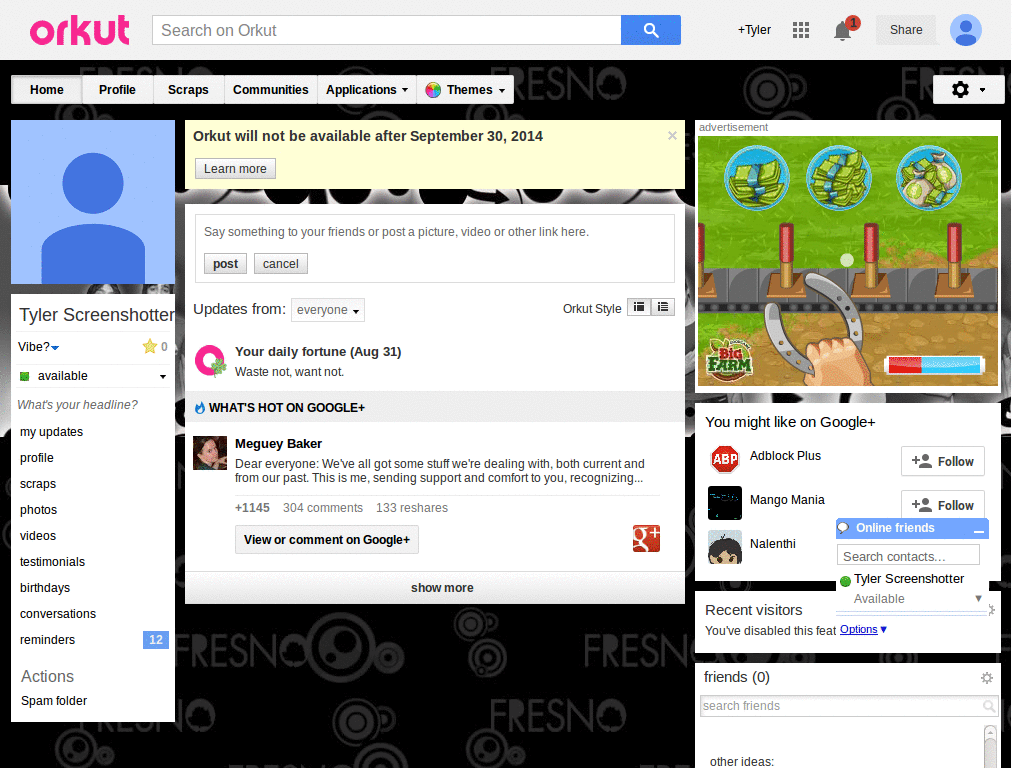 Orkut - Fresno ( by Templah.com )