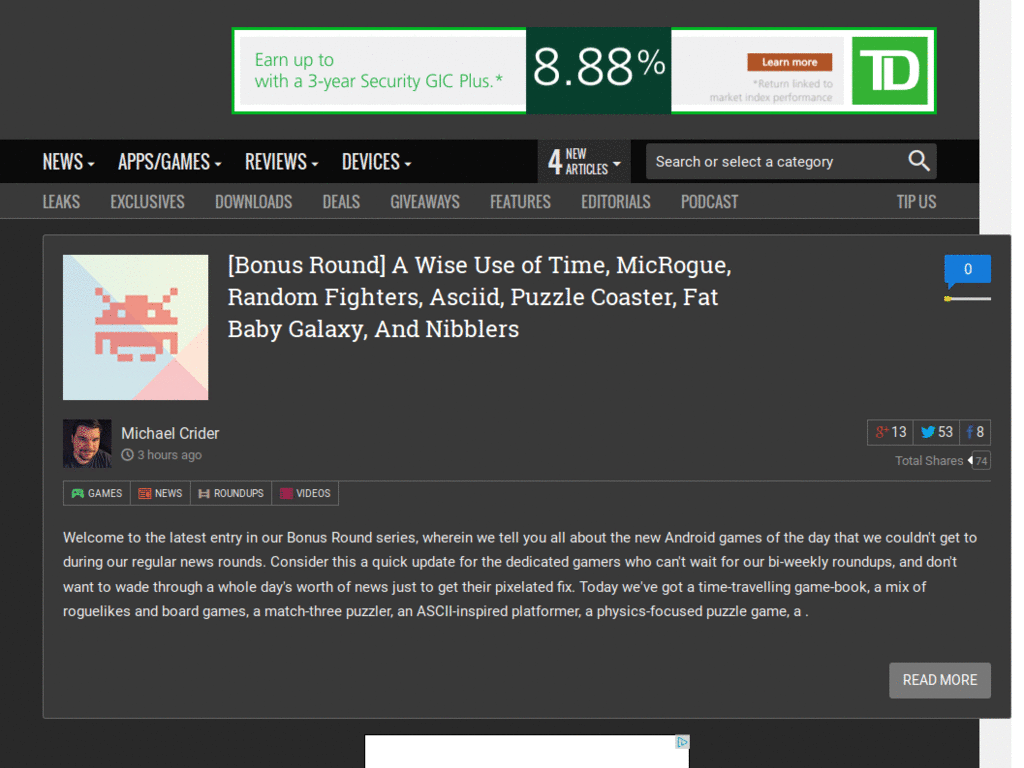 AndroidPolice Dark Clean