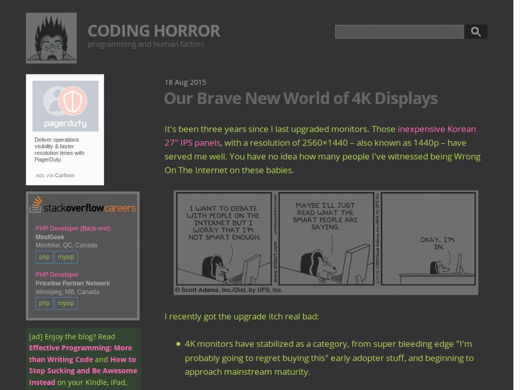 Coding Horror - Dark