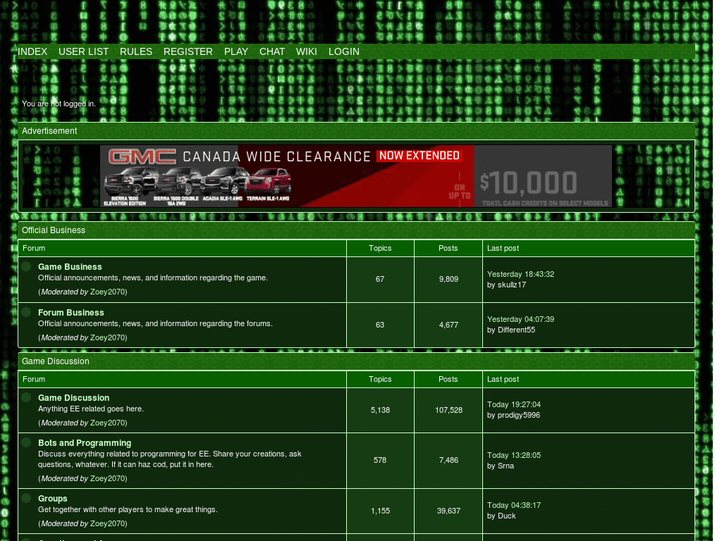 Matrix theme for EE forums