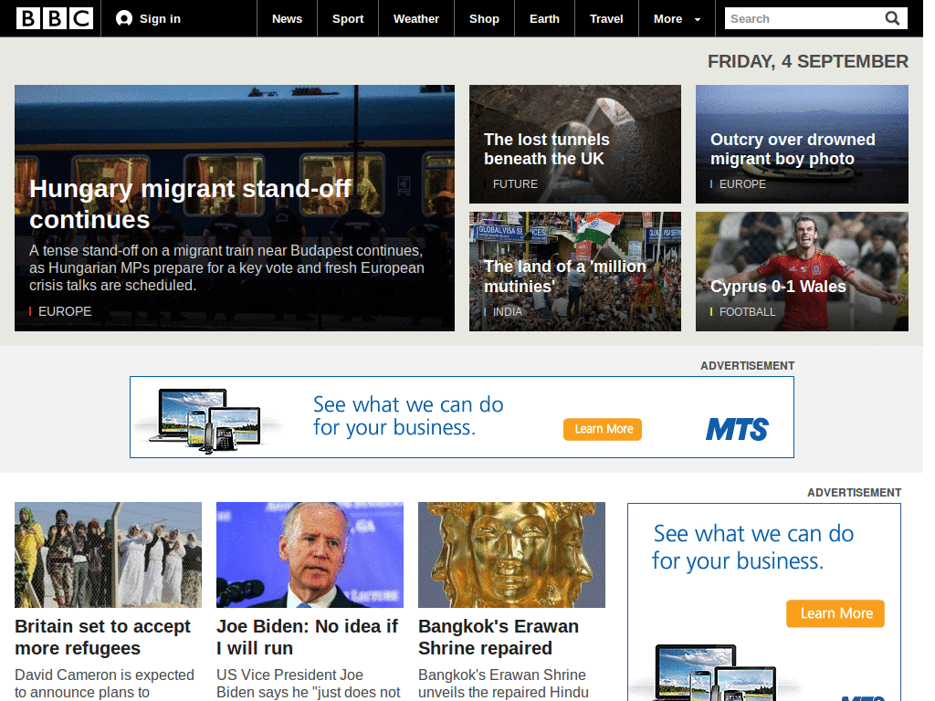 Hide green BBC non-UK ad banner zone