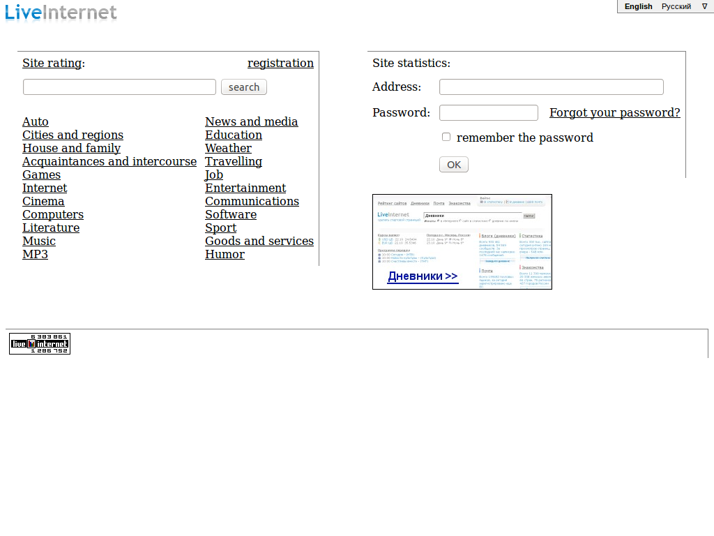 liveinternet stats без рекламы