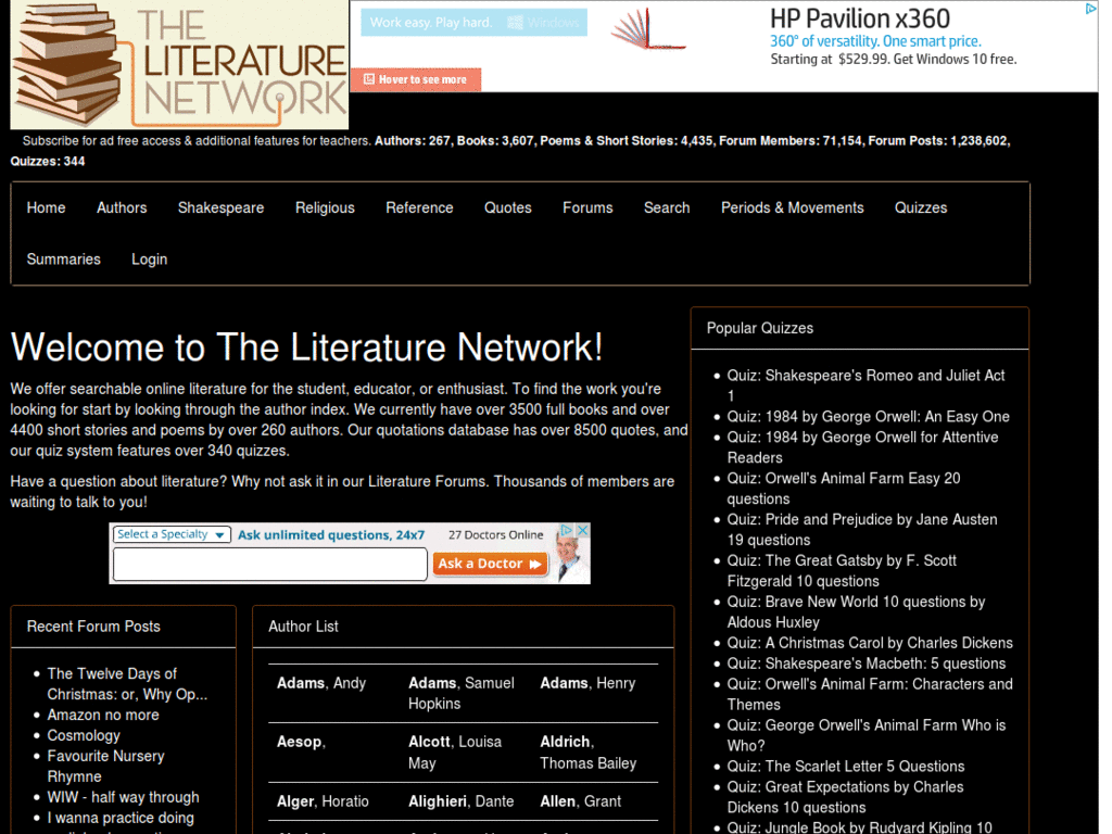 www.online-literature.com/ Easy to Read