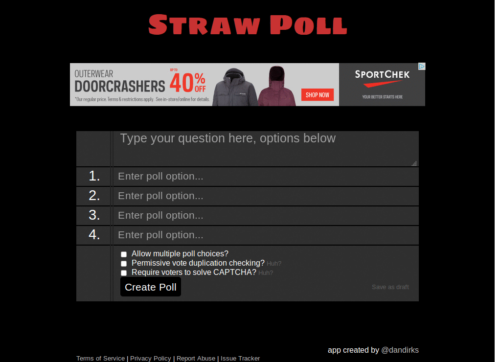 Straw Poll Dark w/ Good Font