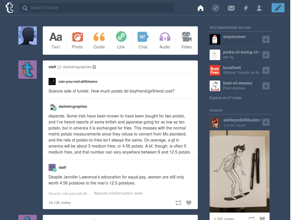 tumblr old notice color