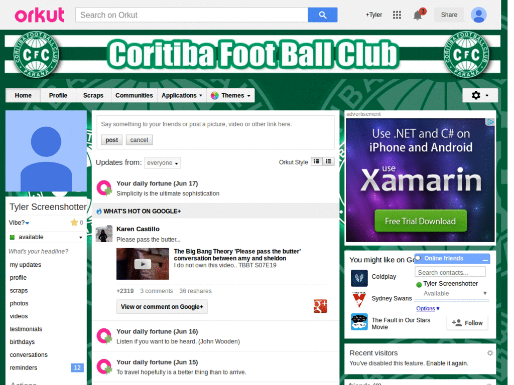 Orkut - Coritiba ( by Templah.com )