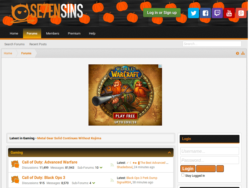 Se7ensins 2015 Halloween Theme