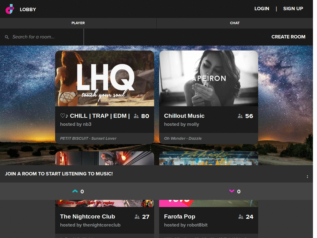 dubtrack.fm - Bebas Neue lobby titles