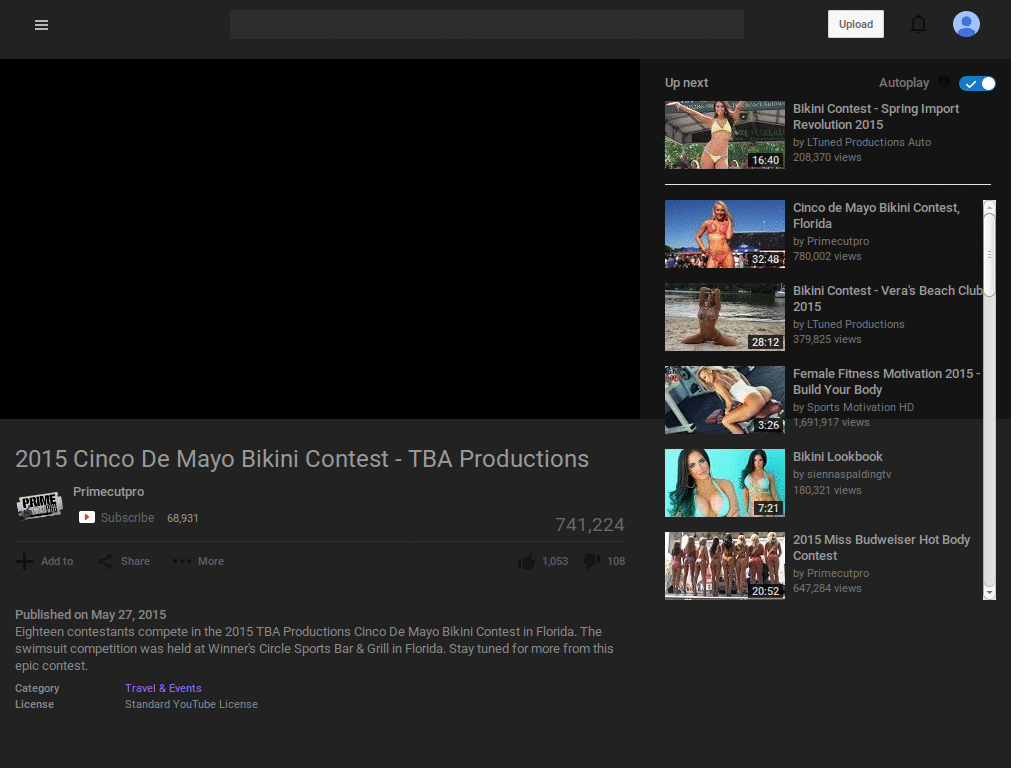 YouTube Midnight Takeout (Dark + Minimalist)