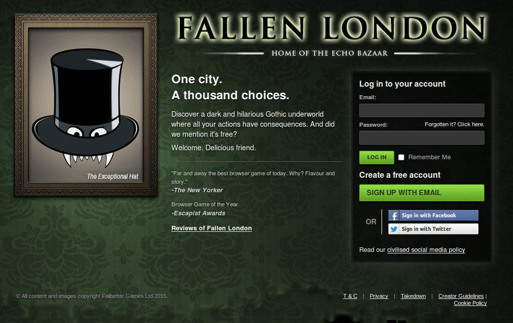 Fallen London - Longer Messages