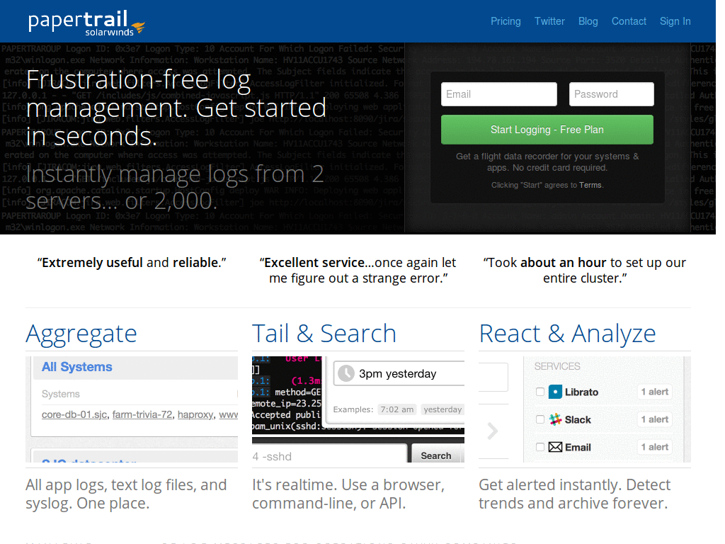 Papertrail Inconsolata