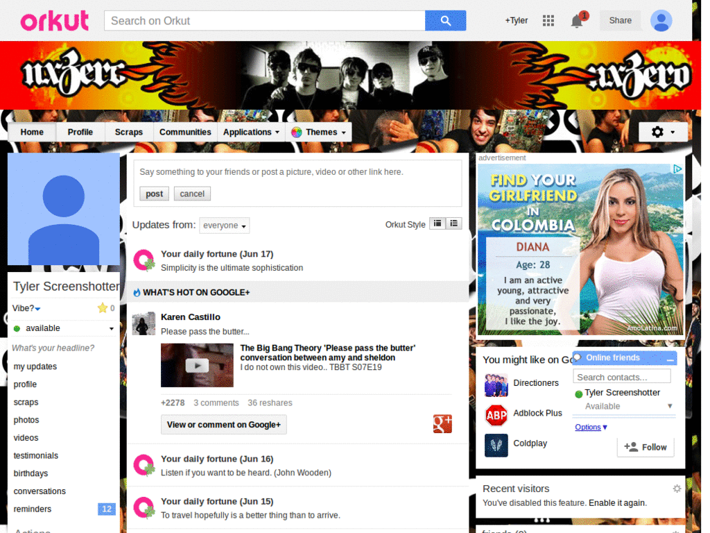 Orkut - NX Zero 3 ( by Templah.com )