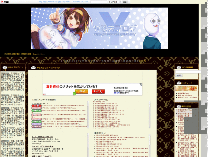 やる夫ブログ（MSPゴシック）