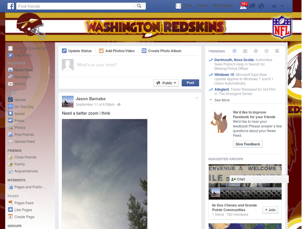 Facebook -NFL- Washington Redskins ( Templah.com )