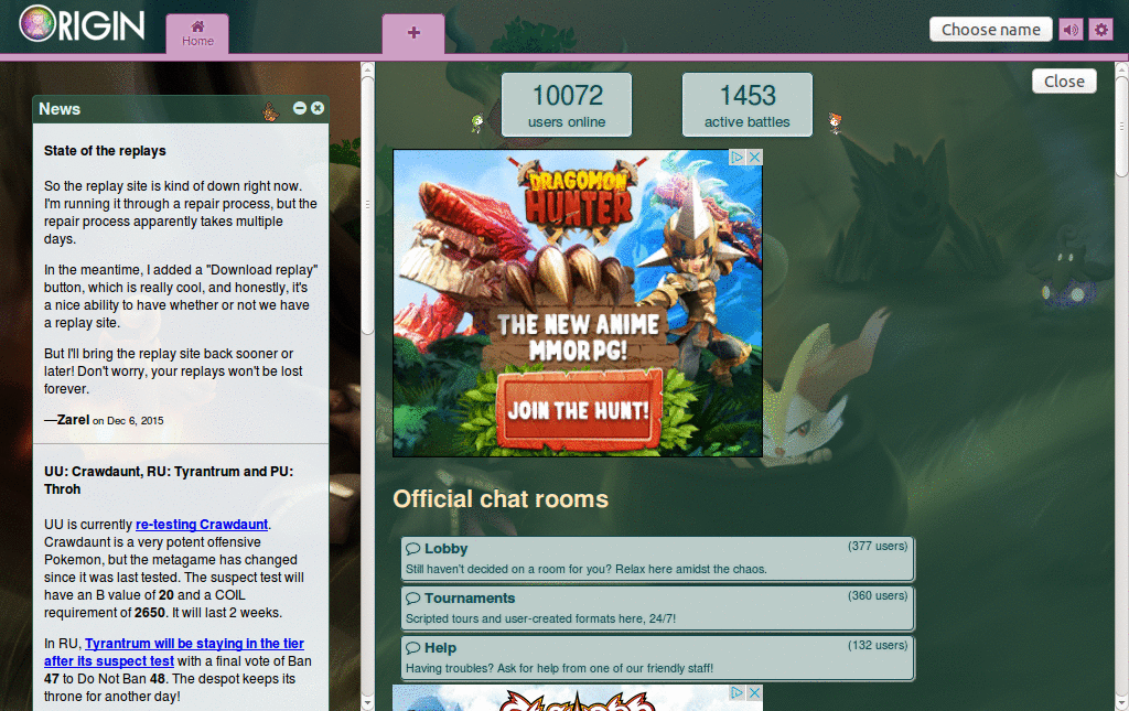 Origin Server Pokemon Showdown Halloween Skin