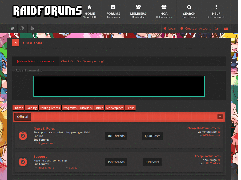 RaidForums Touhou Theme