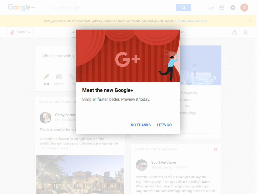 Transparent Theme for Google+ New UI